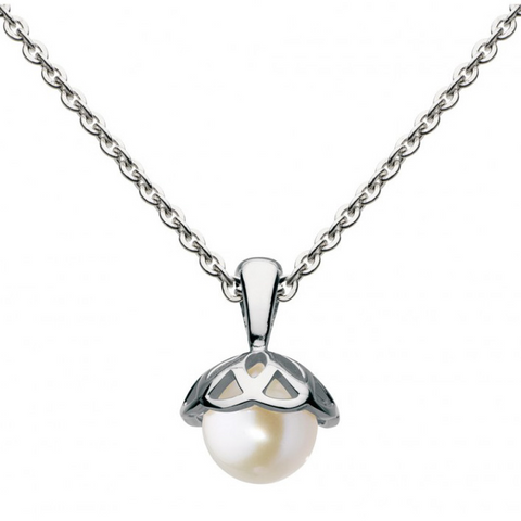 Kit Heath Sterling Silver Marilyn Pearl Lace Necklace