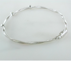 Marco Bicego Marrakech Three Diamond Single Strand Bracelet White Gold BG337BW