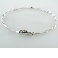 Marco Bicego Marrakech Three Diamond Single Strand Bracelet White Gold BG337BW