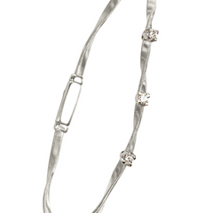 Marco Bicego Marrakech Three Diamond Single Strand Bracelet White Gold BG337BW