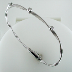Marco Bicego Marrakech Three Diamond Single Strand Bracelet White Gold BG337BW