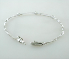 Marco Bicego Marrakech Three Diamond Single Strand Bracelet White Gold BG337BW