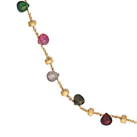 Marco Bicego Paradise Gem Single Strand Necklace 18K Yellow Gold CB1155