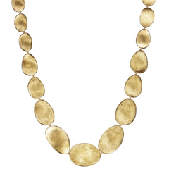 Marco Bicego Lunaria Oval Eternity Station Yellow Gold Necklace CB1777