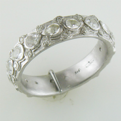 Armenta Lacy Eternity Stackable Silver Ring with Sapphires & Diamonds