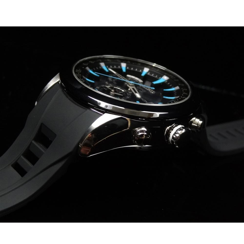 Seiko Astron Solar GPS Ceramic Black Stainless Blue 44.6mm Watch SAST009
