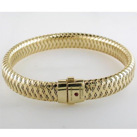 Roberto Coin Primavera Small 18K Yellow Gold Bracelet with Diamond Clasp