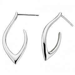 Kit Heath Sterling Silver Marquise Pointed Earrings