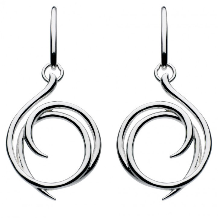 Kit Heath Sterling Silver Helix Wrap Drop Earrings