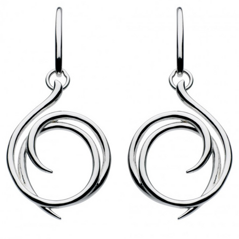 Kit Heath Sterling Silver Helix Wrap Drop Earrings