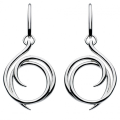 Kit Heath Sterling Silver Helix Wrap Drop Earrings