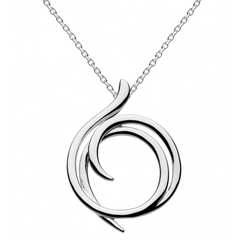 Kit Heath Sterling Silver Helix Wrap Pendant Necklace