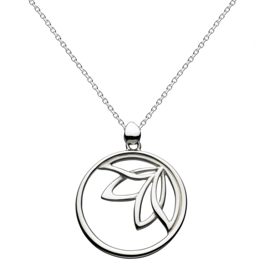 Kit Heath Sterling Silver Small Lotus Necklace