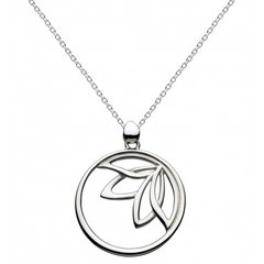 Kit Heath Sterling Silver Small Lotus Necklace