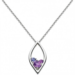 Kit Heath Sterling Silver Serena Purple Amethyst and Iolite Necklace 18"