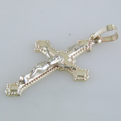 14k Yellow Gold Crucifix Cross Pendant Charm