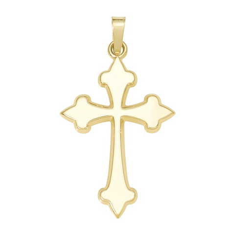 14k Yellow Gold Cross Pendant