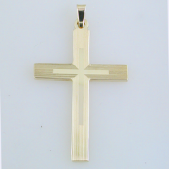 14k Yellow Gold Double Weight Cross