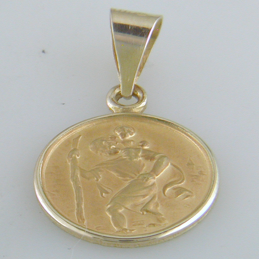 18k Yellow Gold St. Christopher Charm