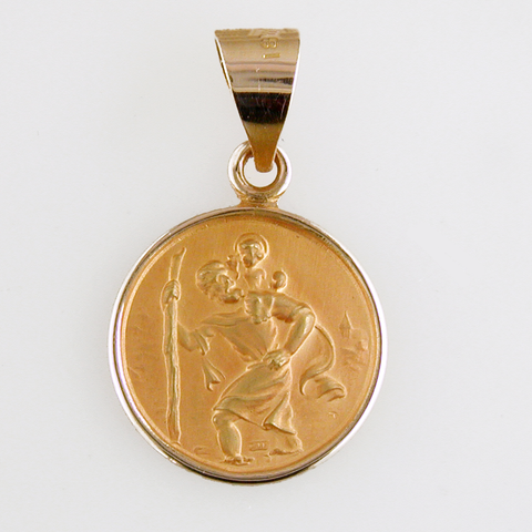18k Yellow Gold St. Christopher Charm