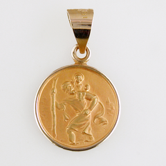 18k Yellow Gold St. Christopher Charm
