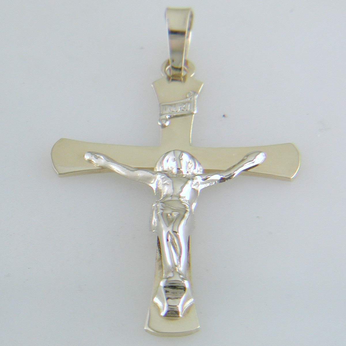 14k Yellow Gold Crucifix Cross Pendant