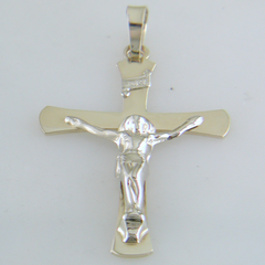 14k Yellow Gold Crucifix Cross Pendant