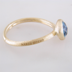 Marco Bicego Jaipur Blue Topaz 18K Yellow Gold Ring AB4712-TP01Y