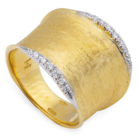 Marco Bicego Lunaria 18K Yellow Gold Ring with Diamonds AB551