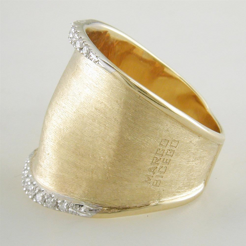 Marco Bicego Lunaria 18K Yellow Gold Ring with Diamonds AB551
