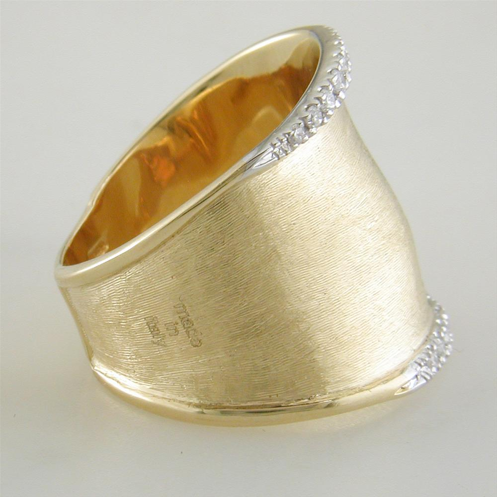 Marco Bicego Lunaria 18K Yellow Gold Ring with Diamonds AB551