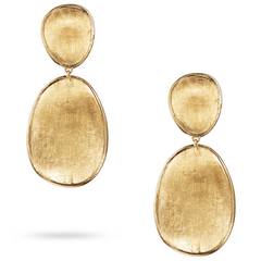 Marco Bicego Lunaria Oval Double Yellow Gold Drop Dangle Earrings OB1345
