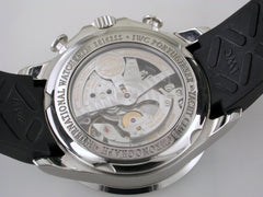 Pre-Owned IWC Portugieser Yacht Club Chronograph Black Dial Rubber Strap Watch IW390210