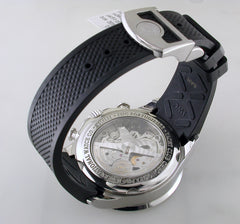 Pre-Owned IWC Portugieser Yacht Club Chronograph Black Dial Rubber Strap Watch IW390210