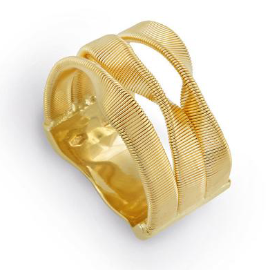 Marco Bicego Marrakech 18K Yellow Gold Supreme Three Row Ring AG328 Y01