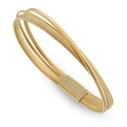 Marco Bicego Masai 18K Yellow Gold Three Row Crossover Bracelet BG728 Y01