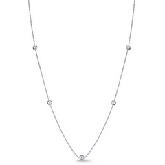 Roberto Coin DIAMONDS BY THE INCH 5 STATION DIAMOND NECKLACE White Gold