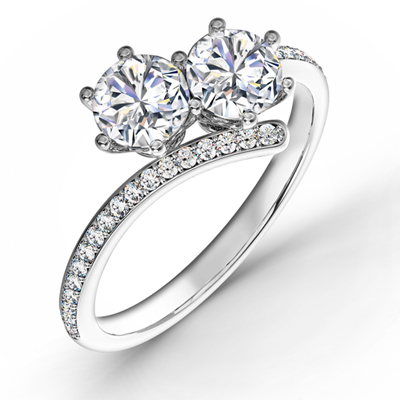 Forevermark "Ever Us" Two Stone Diamond Ring 18K