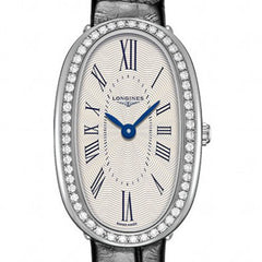 Longines Symphonette Oval Black Alligator Quartz Watch 18MM L23050710