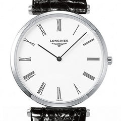 Longines La Grande Classique Quarzt Black Alligator Watch 36MM L47554112
