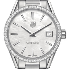 Tag Heuer Carrera Quartz Mother of Pearl Diamond Bezel 32MM WAR1315.BA0778