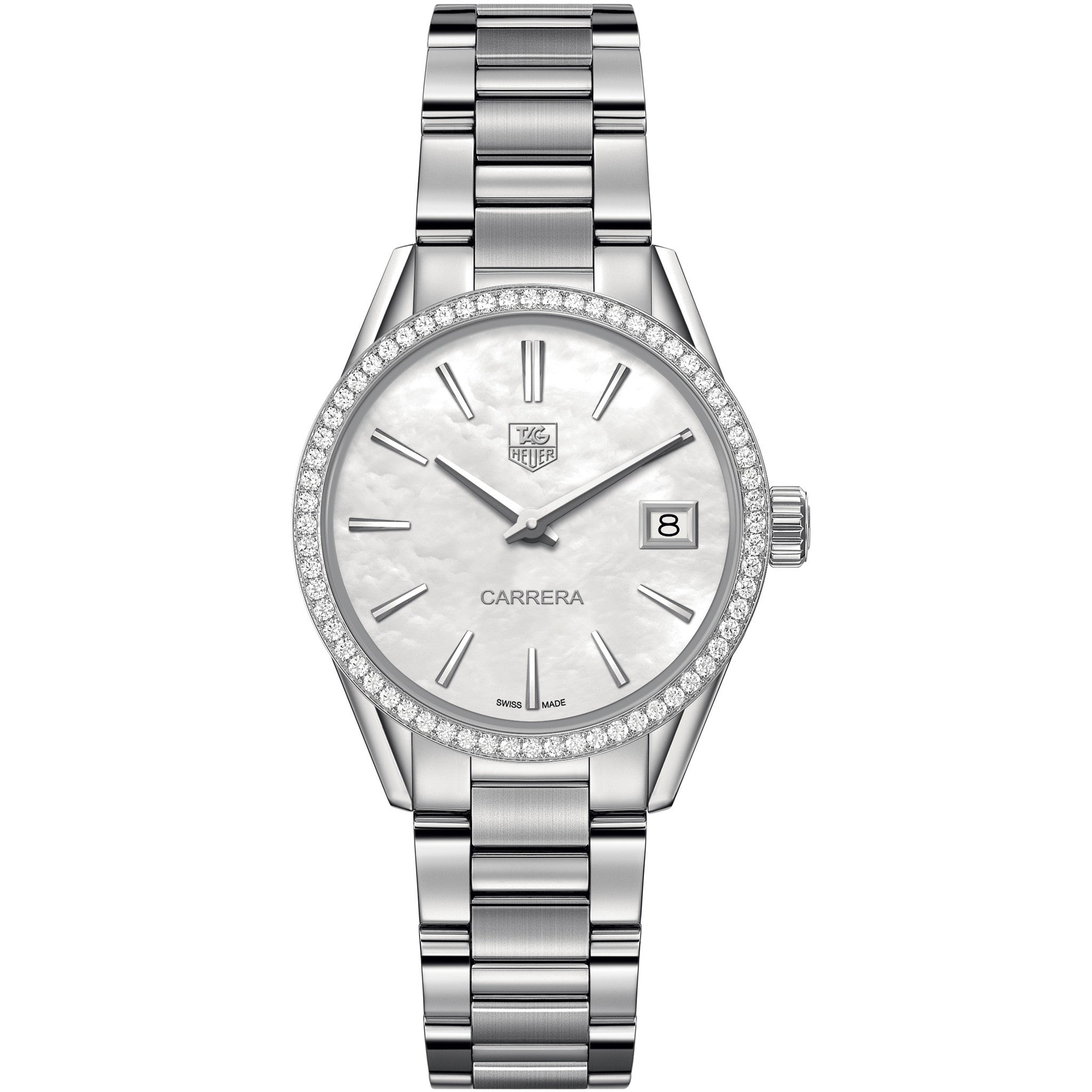 Tag Heuer Carrera Quartz Mother of Pearl Diamond Bezel 32MM WAR1315.BA0778