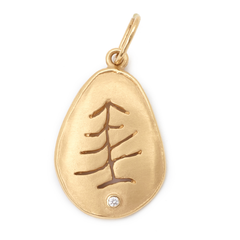 Anne Sportun Large Tree Charm 18K Yellow Gold Pendant
