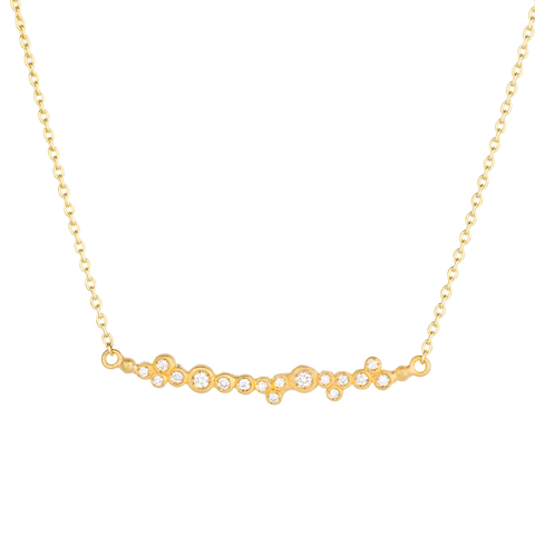 Lika Behar "Dylan" 24K Gold Bar Diamond Necklace stamford ct