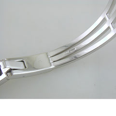 Pre-owned Estate 18K White Gold Hinged Diamond Crossover Bracelet