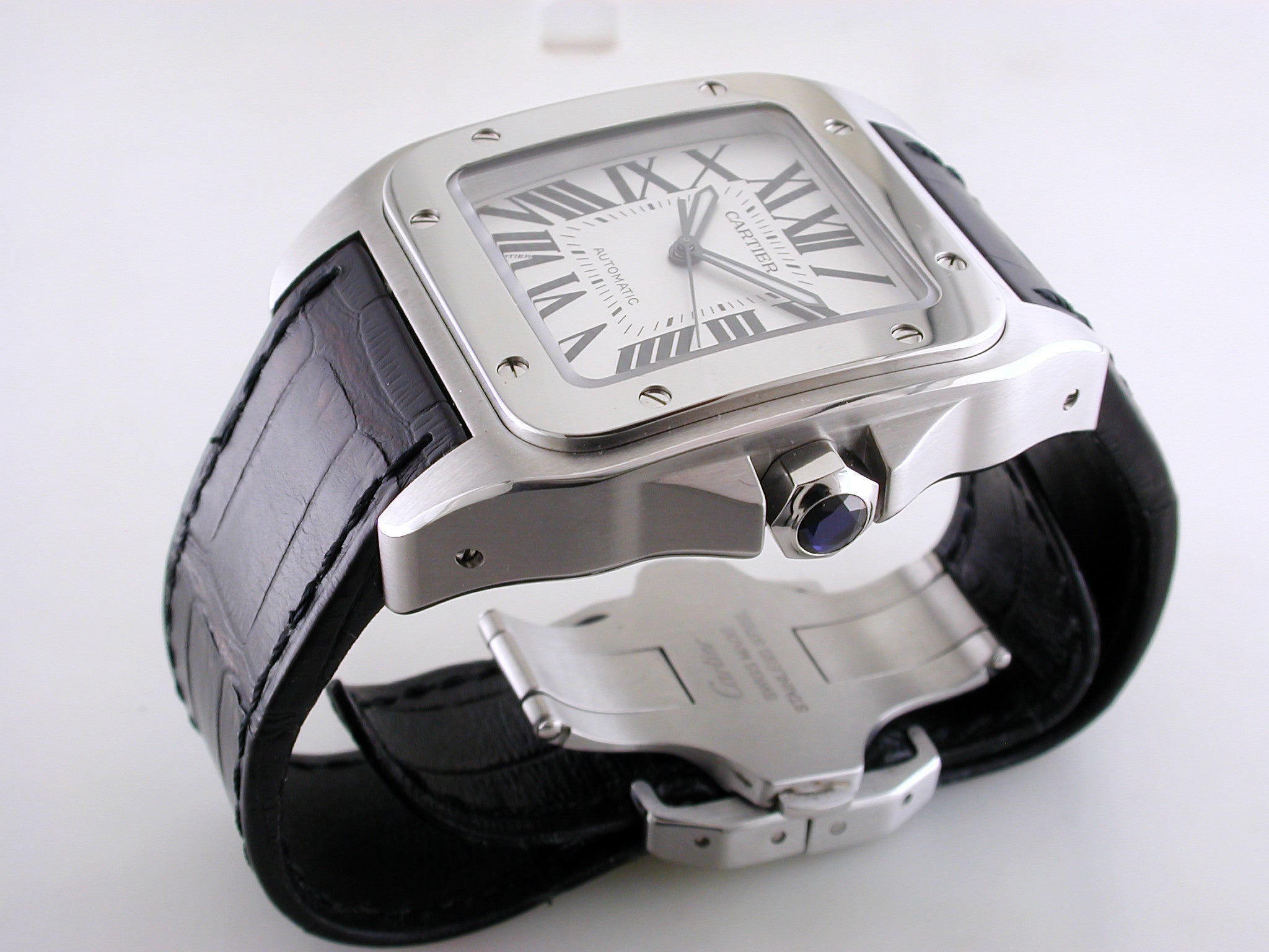 Cartier Santos 100 XL Stainless Steel Watch Certified Pre-owned W20073X8 41.3mm