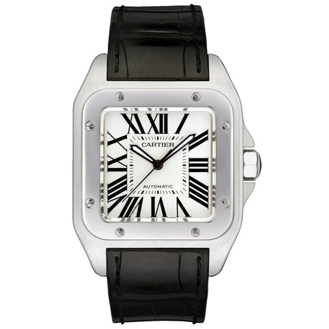 Cartier Santos 100 XL Stainless Steel Watch Certified Pre-owned W20073X8 41.3mm