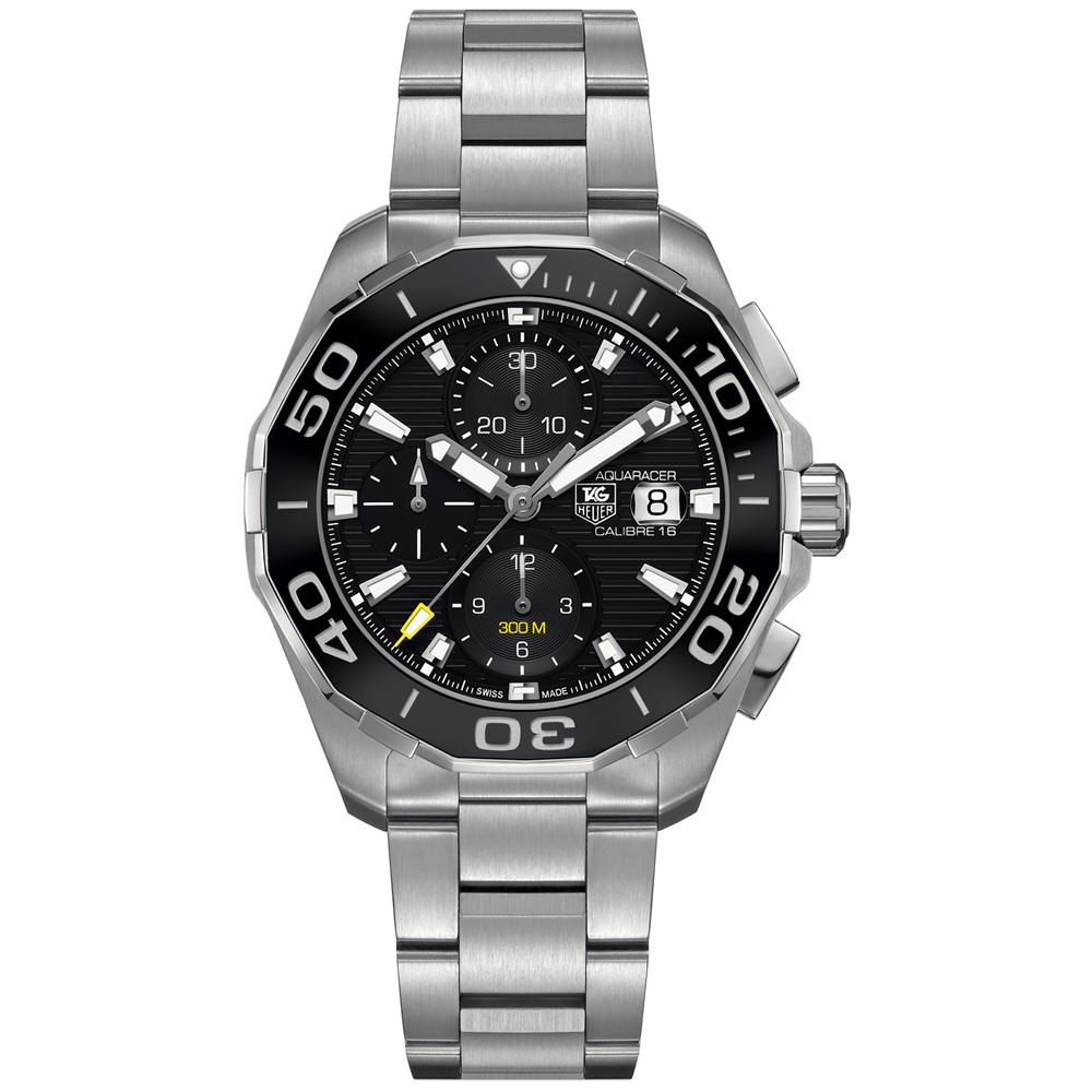 TAG Heuer AQUARACER 300M Calibre 16 Automatic Chronograph 43 MM Black Ceramic Bezel CAY211A.BA0927