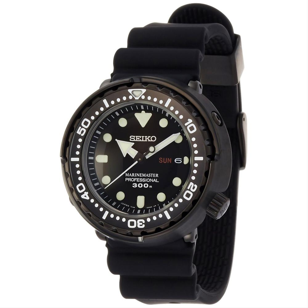 Seiko Prospex Marine Master Quartz Black Ion 47.7mm Watch SBBN035