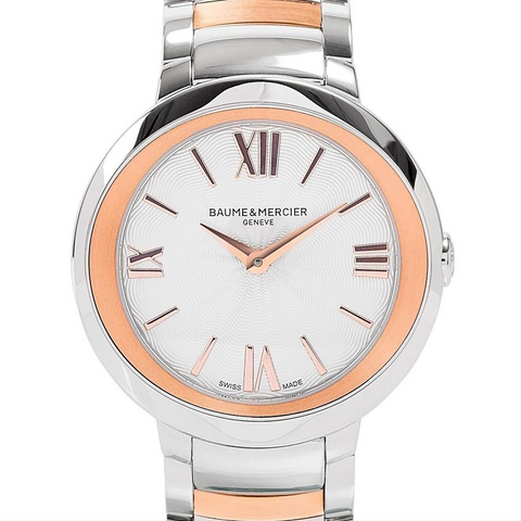 Baume & Mercier Promesse Ladies Steel & Rose Gold Bezel Quartz Watch 30mm 10159